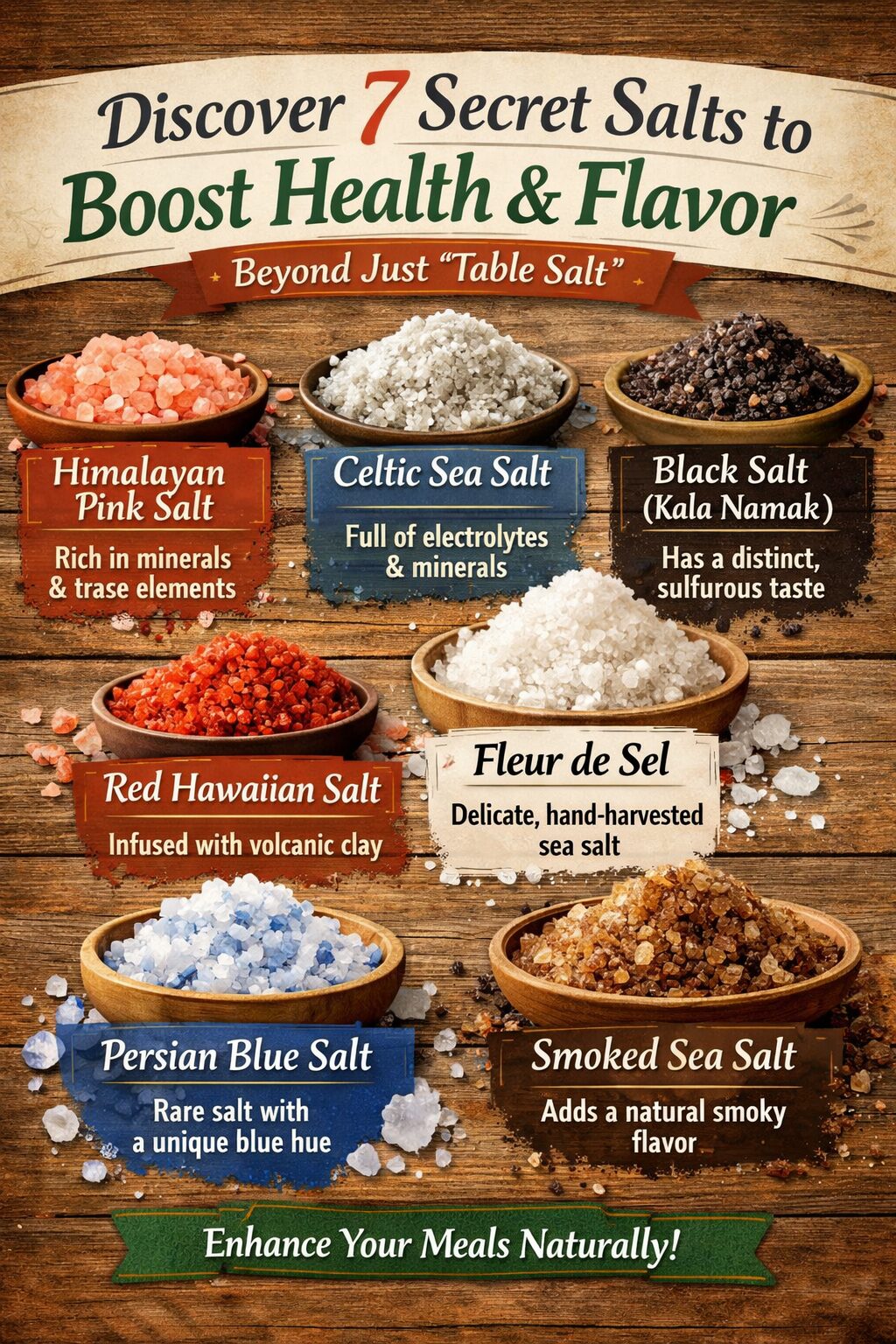 Discover 7 secret salt types that can boost health & flavor—beyond just “table salt.”
