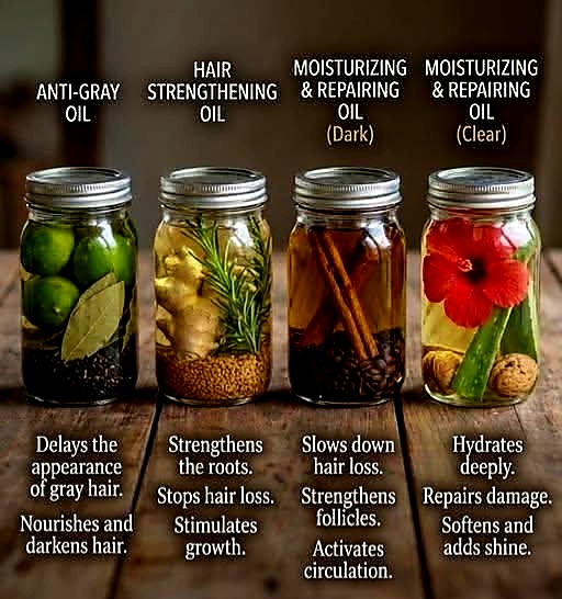 4 Natural Oils for Your Hair