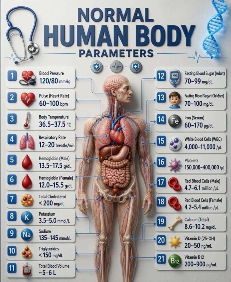 NORMAL-HUMAN-BODY-PARAMETERS